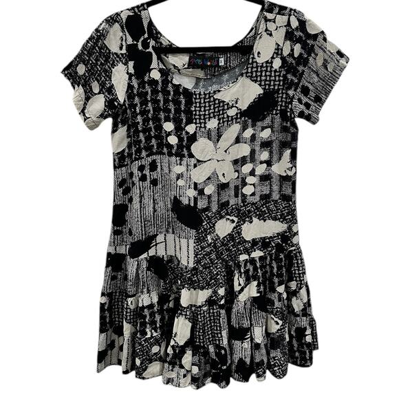Vintage Jams World Tropical Hattie Dress in B&W - Picture 3 of 6